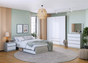 Спальня Лори, набор №ДС-1, дуб серый/белый в Кургане - kurgan.mebel-tymen.ru | фото