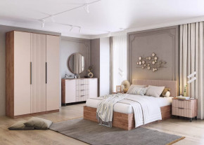 Спальня Тоскана, набор №2, дуб табачный/бисквит в Кургане - kurgan.mebel-tymen.ru | фото