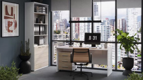 Стандартный набор офисной мебели «Успех-2» Дуб Сонома, Белый в Кургане - kurgan.mebel-tymen.ru | фото