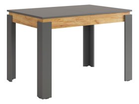 Стол обеденный раздвижной Гермес 2 графит/дуб крафт золотой в Кургане - kurgan.mebel-tymen.ru | фото