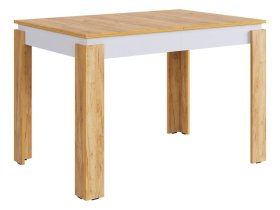 Стол обеденный раздвижной Гермес 2 дуб крафт золотой/белое дерево в Кургане - kurgan.mebel-tymen.ru | фото