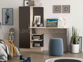 Стол компьютерный №1 Дуб беленый-венге в Кургане - kurgan.mebel-tymen.ru | фото