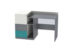 Стол письменный Клео Ст-1, 1300 мм, графит, миндаль, океан Диал в Кургане - kurgan.mebel-tymen.ru | фото