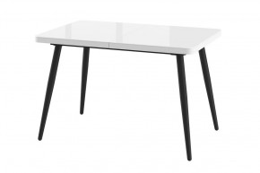 Стол раздвижной Borg-120, оптивайт белый/черный в Кургане - kurgan.mebel-tymen.ru | фото