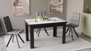 Стол раздвижной «Хьюстон» тип 2 Черный, Белый мрамор в Кургане - kurgan.mebel-tymen.ru | фото