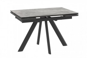 Стол раздвижной Jack-120, stone grey st cer/черный в Кургане - kurgan.mebel-tymen.ru | фото