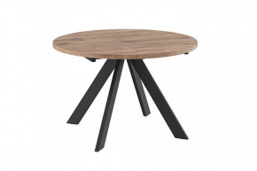 Стол раздвижной RONDO М-120, дуб велингтон/черный в Кургане - kurgan.mebel-tymen.ru | фото