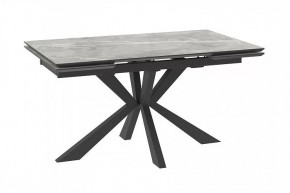 Стол раздвижной Zara-160, stone grey cer/черный в Кургане - kurgan.mebel-tymen.ru | фото