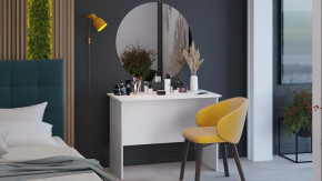 Стол с зеркалом тип 14 (1000) Белый Ясень в Кургане - kurgan.mebel-tymen.ru | фото