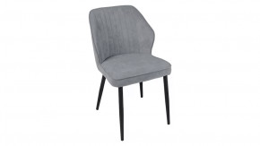 Стул «Крис» Черный муар, Микровелюр BRENDY Grey в Кургане - kurgan.mebel-tymen.ru | фото