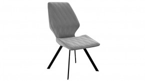 Стул «Матэо»  Черный муар, Микровелюр BRENDY Grey в Кургане - kurgan.mebel-tymen.ru | фото