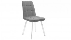 Стул «Рони»  Белый муар, Микровелюр BRENDY Grey в Кургане - kurgan.mebel-tymen.ru | фото