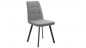 Стул «Рони»  Черный муар, Микровелюр BRENDY Grey в Кургане - kurgan.mebel-tymen.ru | фото