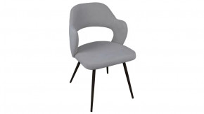 Стул «Сиэтл» Черный муар, Велюр DREAM Grey (серый) в Кургане - kurgan.mebel-tymen.ru | фото