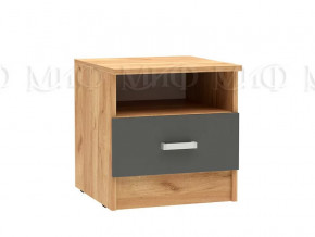 Тумба прикроватная Мартина ЛДСП Графит, Дуб крафт в Кургане - kurgan.mebel-tymen.ru | фото
