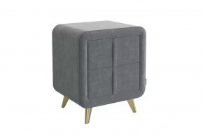 Тумба прикроватная Софи 2 графит (велюр) в Кургане - kurgan.mebel-tymen.ru | фото