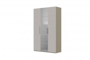 Вива Шкаф распашной ШР-3 1 зеркало Латте/Текстиль в Кургане - kurgan.mebel-tymen.ru | фото